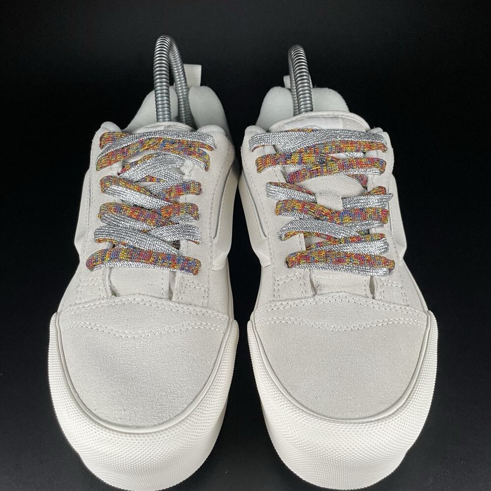 Vans Knu Skool Women’s Size 7 White Suede Casual Platform Sneaker Skate Shoe NEW - Picture 2 of 9